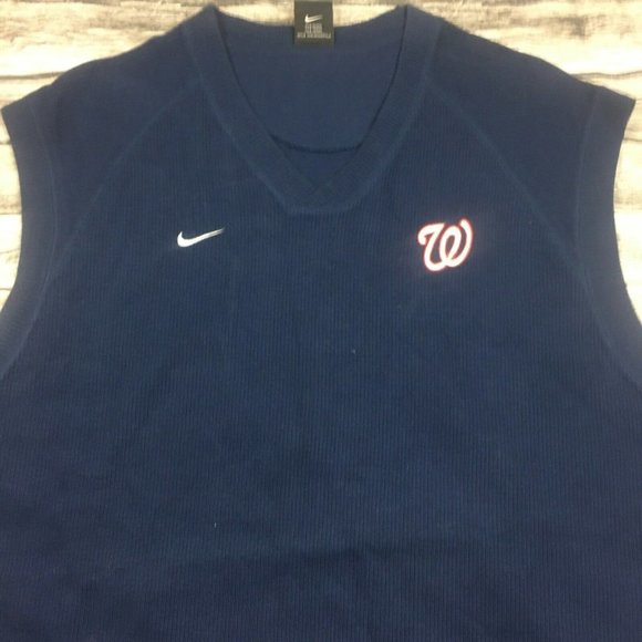 Nike Washington Nationals MLB Washington Nationals Sweater Vest Men’s XL - Picture 2 of 6